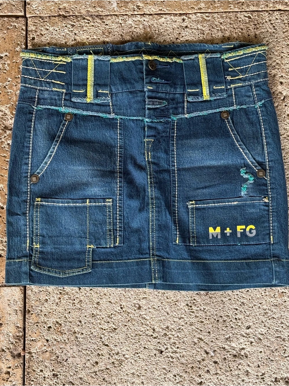 VTG Marithe Francois Girbaud mini denim skirt 29